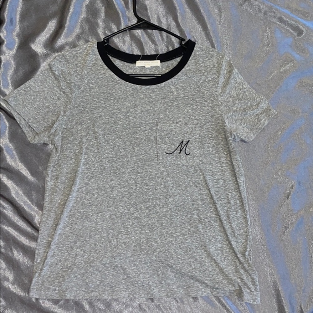 Grey initial T-shirt with the letter “M”